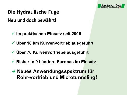 Die Hydraulische Fuge