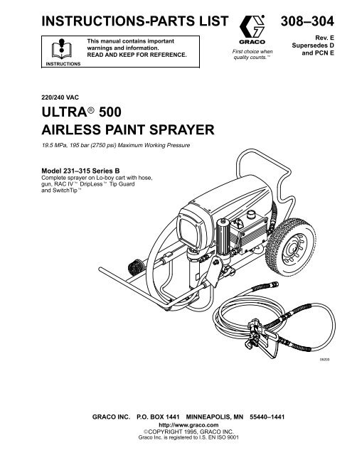Graco ultra 500 paint sprayer deals