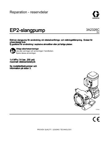 3A2326C, EP2 Hose Pumps, Repair-Parts Manual, SV - Graco Inc.