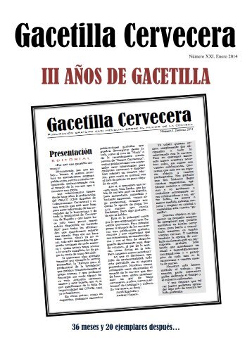 Gacetilla Cervecera XXI