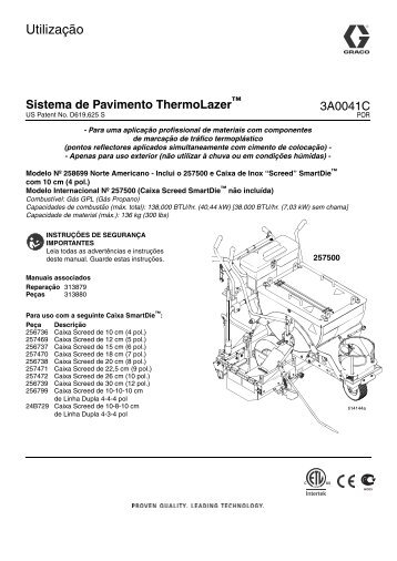 Informações de Segurança Importantes - Graco Inc.