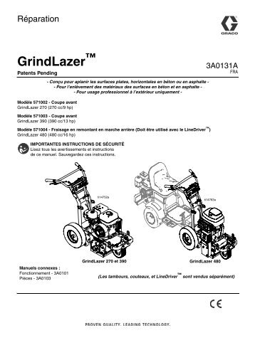 3A0131A GrindLazer Repair, (French) - Graco Inc.