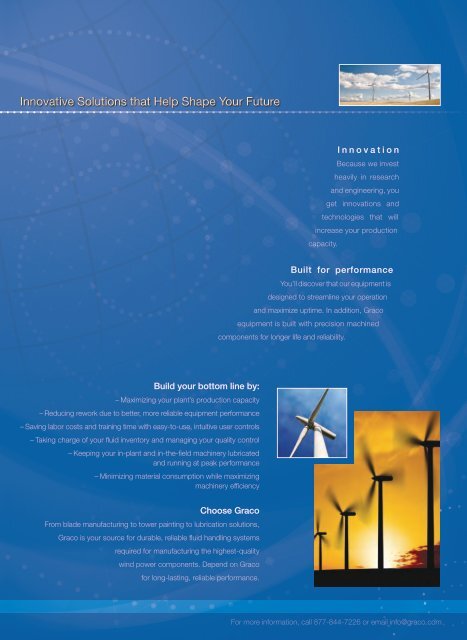 Wind Energy brochure - Graco Inc.