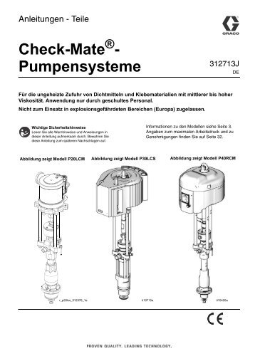 312713J - Check-Mate Pump Packages Instructions ... - Graco Inc.