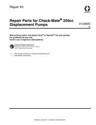312469G - Repair Parts for Check-Mate 250cc Lowers ... - Graco Inc.
