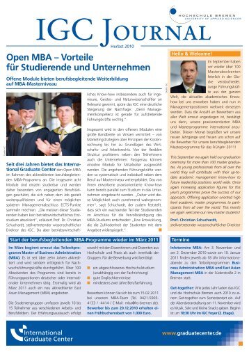 Open MBA – Vorteile für Studierende und Unternehmen