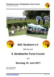 8. Straßdorfer Forst-Turnier - Bogensportclub Straßdorf e.V.