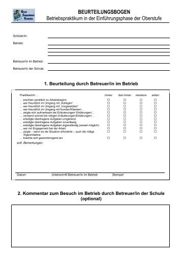 beurteilungsbogen - Graf-Engelbert-Schule