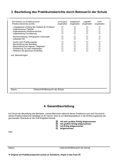 beurteilungsbogen - Graf-Engelbert-Schule