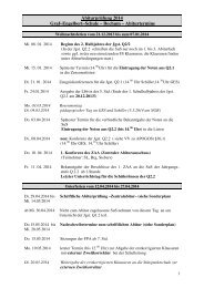 Abiturtermine - Graf-Engelbert-Schule