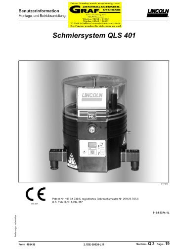 Schmiersystem QLS 401 - Graf Zentralschmiersysteme und ...