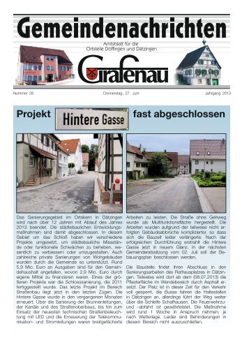 Gemeindenachrichten Grafenau 27.06.2013