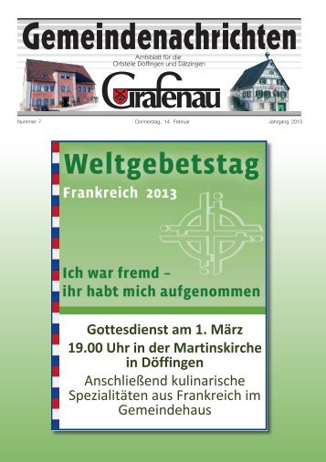 Weltgebetstag - Grafenau