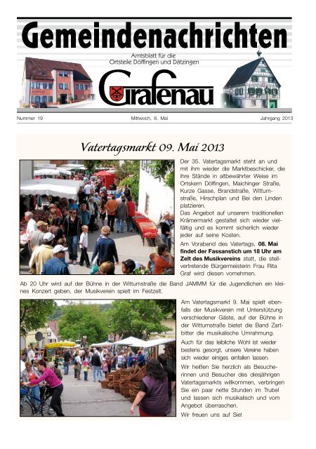 Vatertagsmarkt 09. Mai 2013 - Grafenau