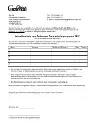 Sommerferienprogramm Anmeldung Homepage - Grafenau