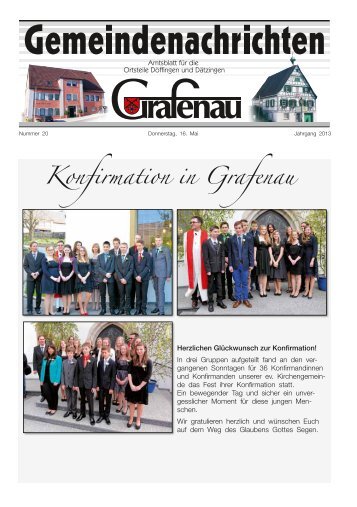 Konfirmation in Grafenau