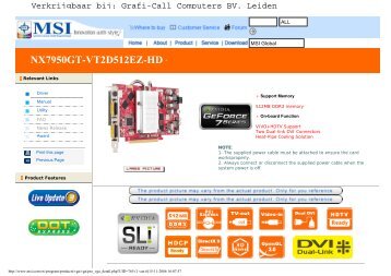 MSI NX7950GT-VT2D512EZ-HD 512MB PCIe - Grafi-Call