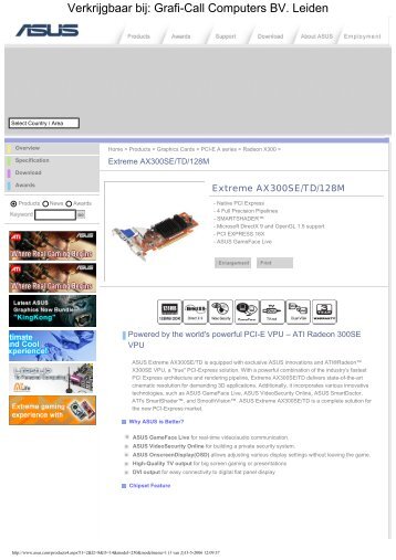 Asus Extreme AX300SE/TD 128MB PCIe (EAX300SE/TD ... - Grafi-Call