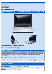 Toshiba Satellite P200-18Z 17,1 inch, Intel Dual-Core ... - Grafi-Call