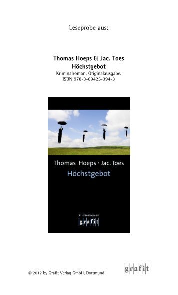 Leseprobe aus: Thomas Hoeps & Jac. Toes ... - Grafit Verlag