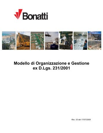 Modello di Organizzazione e Gestione ex D.Lgs. 231/2001 - Bonatti