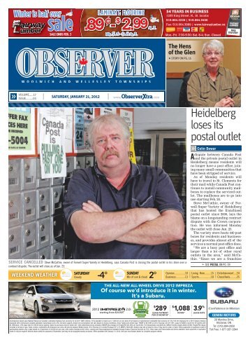 Heidelberg loses its postal outlet - Woolwich Observer