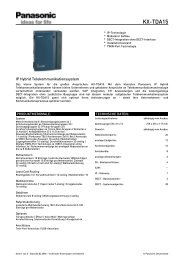 Datenblatt: KX-TDA15 - B Schmitt