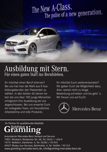 Azubi Flyer 1 86 Mb Autohaus Heinrich Gramling Gmbh Amp Co Kg