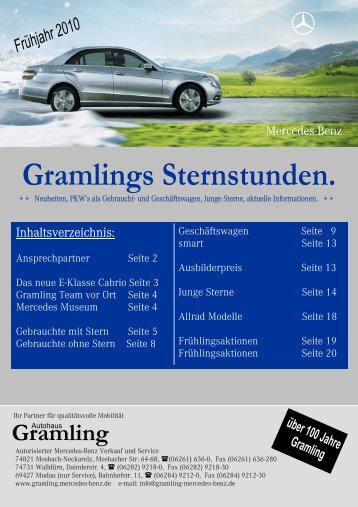 Gramlings Sternstunden. - Autohaus Heinrich Gramling GmbH & Co ...
