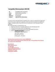 Competitor Memorandum 2013-06 - Grand Am