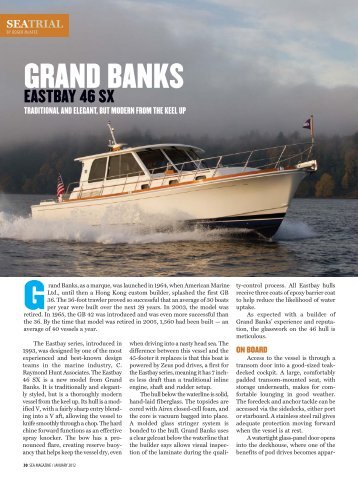 Sea Trial: GB 46 Eastbay SX - Grand Banks Yachts