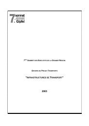 Rapport du groupe de projet Transports ... - Grande Région