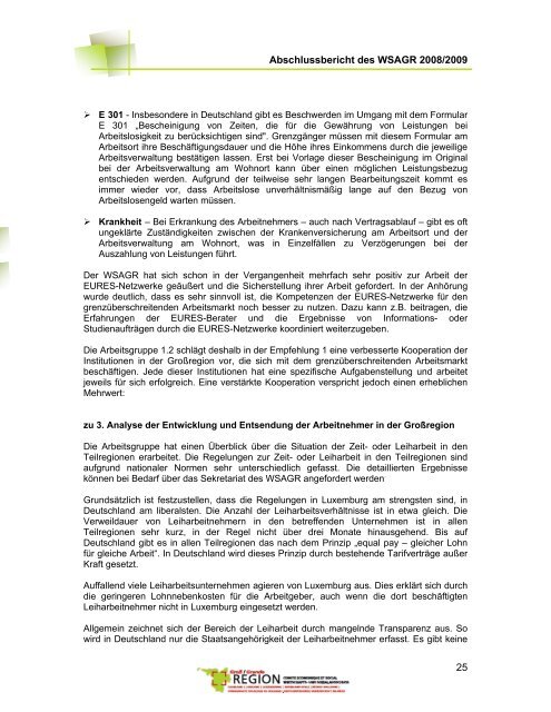 11. Gipfel - Abschlussbericht (Luxemburg) (pdf ... - Grande Région