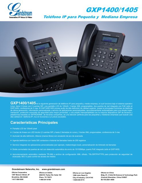 GXP1400/1405 - Grandstream Networks