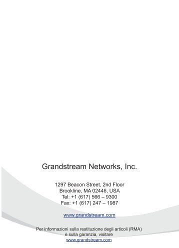 HT701 - Grandstream Networks