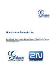 2N Helios with Grandstream Configuration Guide