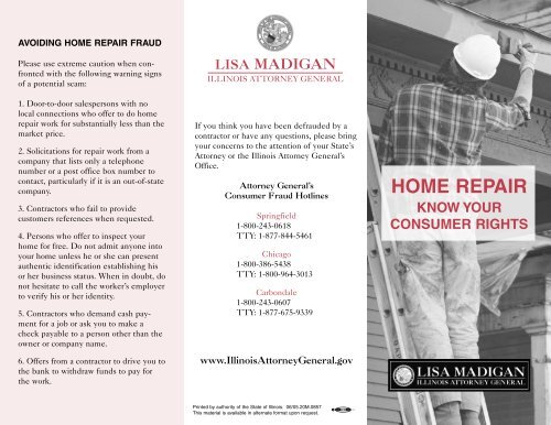 Home Repair: Know Your Consumer Rights - City of Rolling Meadows