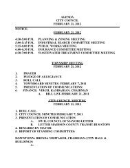 agenda city council february 21, 2012 notice - Granite City, Illinois ...