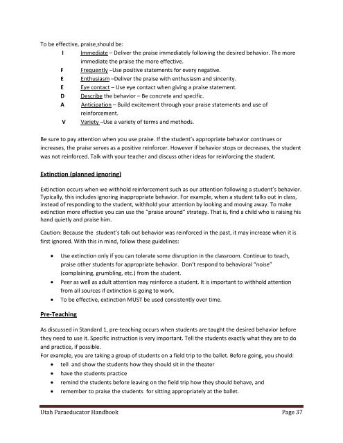 Utah Special Education Paraeducator Handbook - Granite School ...