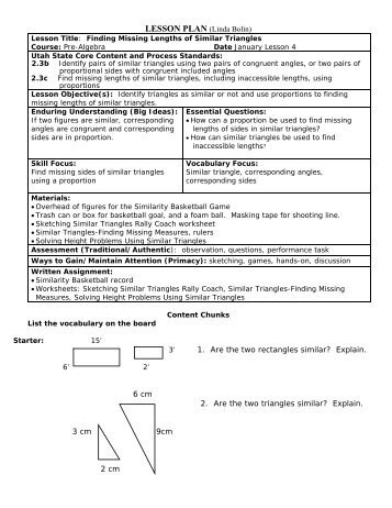 LESSON PLAN (Linda Bolin) - Granite School District