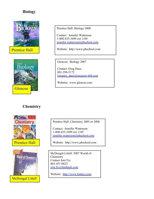 Science Texbook Options.pdf - Granite School District