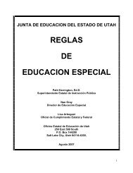 REGLAS DE EDUCACION ESPECIAL - USOE - Utah.gov