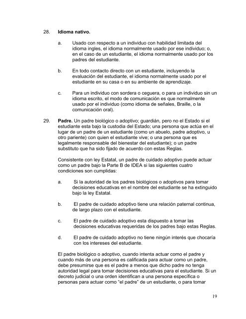 REGLAS DE EDUCACION ESPECIAL - USOE - Utah.gov