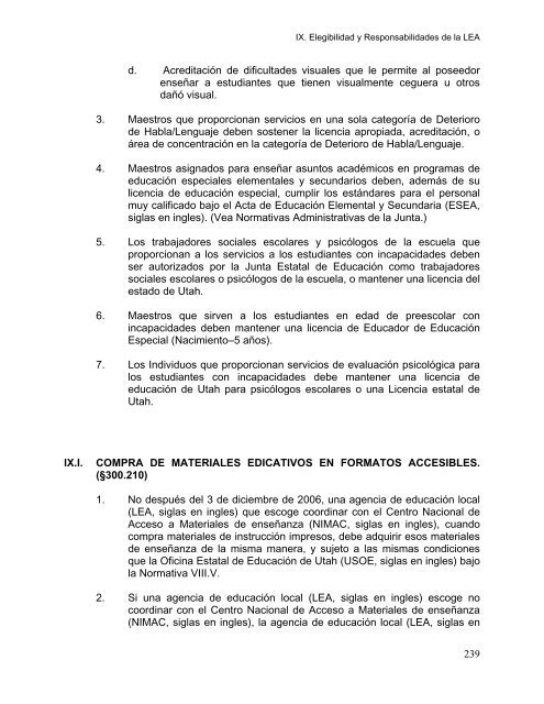 REGLAS DE EDUCACION ESPECIAL - USOE - Utah.gov