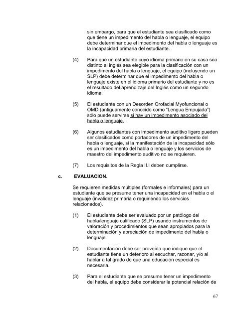 REGLAS DE EDUCACION ESPECIAL - USOE - Utah.gov