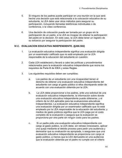 REGLAS DE EDUCACION ESPECIAL - USOE - Utah.gov