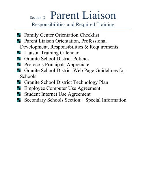 Family Center Handbook - Granite School District