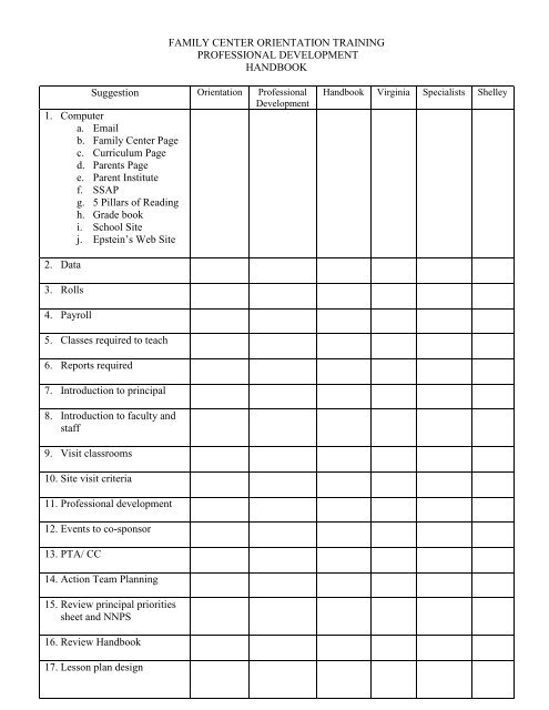 Family Center Handbook - Granite School District