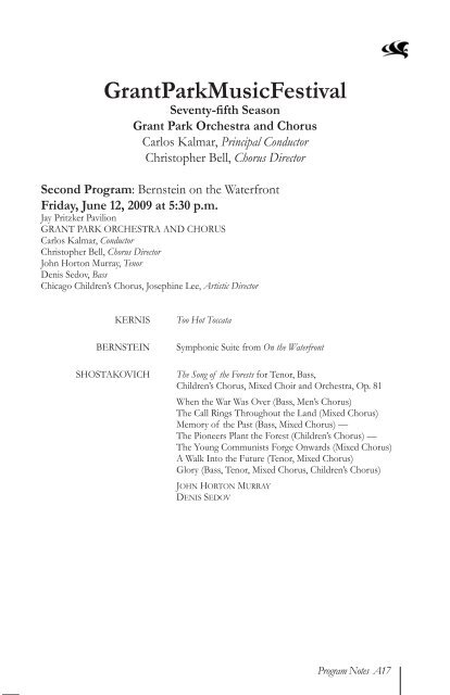 Program Notes PDF - The Grant Park Music Festival