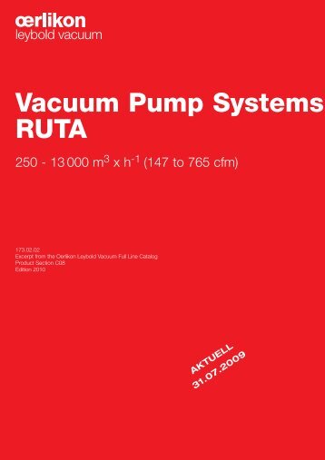 Vacuum Pump Systems RUTA - Vacuum Products Canada Inc.